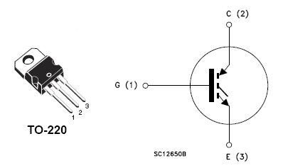 STGP7NC60H, N-канальный высокоскоростной IGBT-транзистор на 600 В, 14 А семейства PowerMESH™